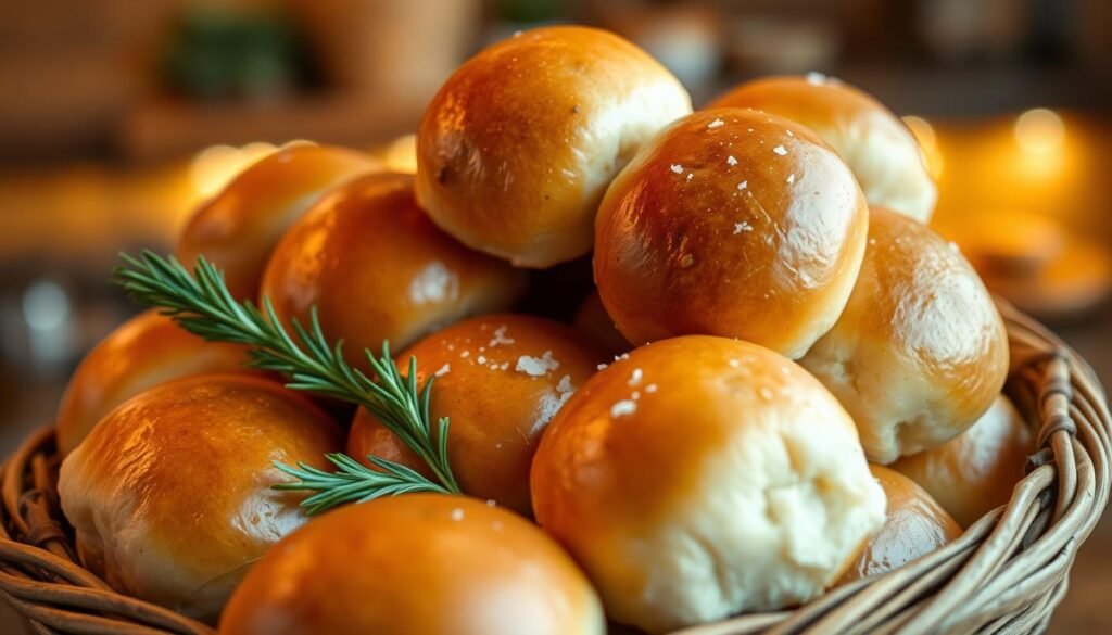 A close-up of a freshly baked Texas Roadhouse roll bouquet, elegantly arranged in a rustic wooden basket. The rolls are golden-brown with a glossy butter glaze, inviting and warm, emitting a sense of comfort and indulgence. In the foreground, soft, fluffy rolls are partially stacked, revealing their light, airy texture. The middle layer includes a sprig of fresh rosemary and a sprinkle of sea salt, enhancing the visual appeal. The background features a softly blurred kitchen setting with warm, natural lighting, giving a homely atmosphere. The image captures the essence of freshness and indulgence, evoking a sense of warmth and satisfaction. The composition is taken from a slightly angled perspective, allowing the rolls to dominate the frame while suggesting a cozy, inviting environment. A close-up of a freshly baked Texas Roadhouse roll bouquet, elegantly arranged in a rustic wooden basket. The rolls are golden-brown with a glossy butter glaze, inviting and warm, emitting a sense of comfort and indulgence. In the foreground, soft, fluffy rolls are partially stacked, revealing their light, airy texture. The middle layer includes a sprig of fresh rosemary and a sprinkle of sea salt, enhancing the visual appeal. The background features a softly blurred kitchen setting with warm, natural lighting, giving a homely atmosphere. The image captures the essence of freshness and indulgence, evoking a sense of warmth and satisfaction. The composition is taken from a slightly angled perspective, allowing the rolls to dominate the frame while suggesting a cozy, inviting environment.