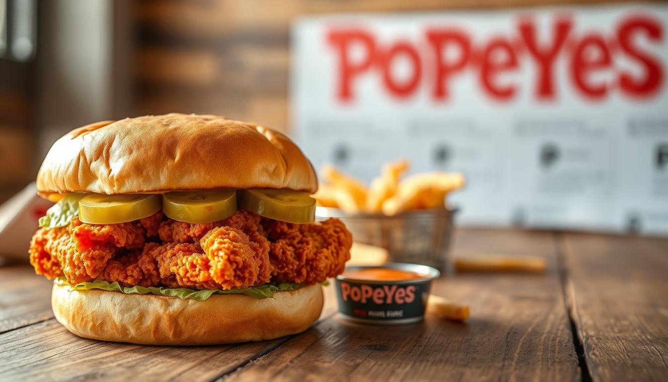 Popeyes spicy chicken sandwich calories