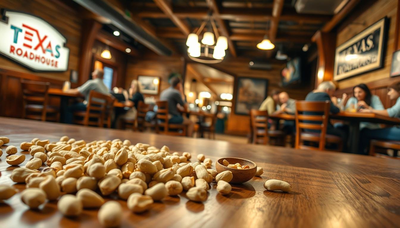 texas roadhouse peanuts on floor